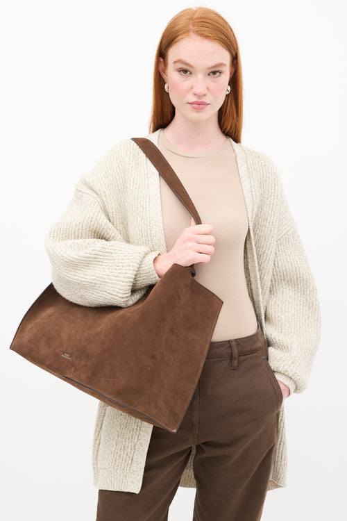 Studio Nicholson Brown Suede Doublet Tote