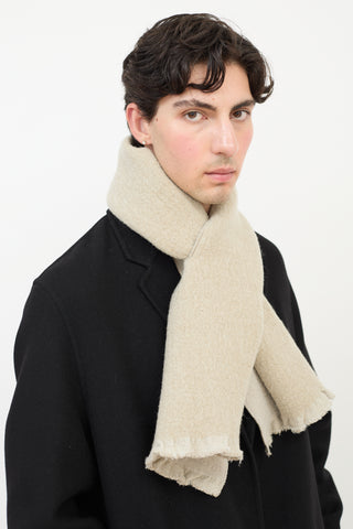 Studio Nicholson Grey & Beige Wool Double Faced Sofia Scarf