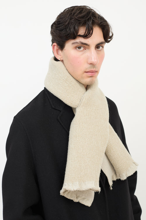 Studio Nicholson Grey & Beige Wool Double Faced Sofia Scarf