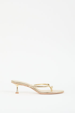 Studio Amelia Gold Leather Edith Sandal