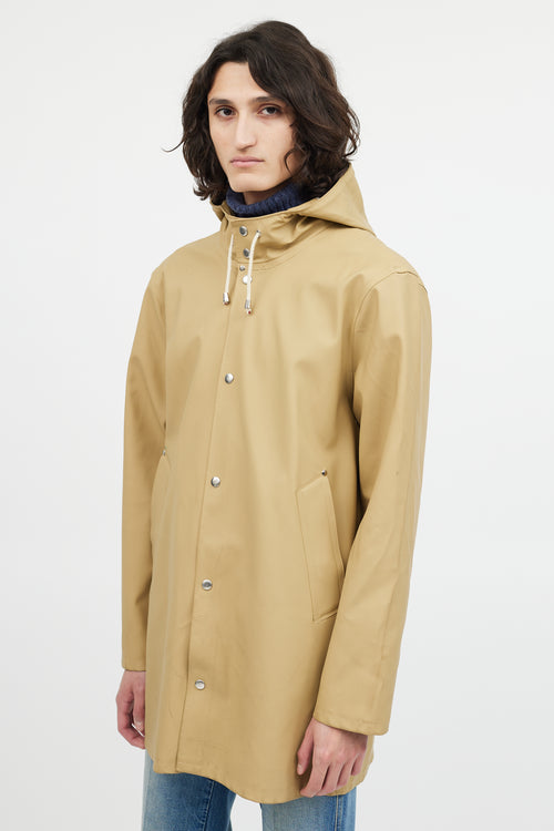 Stutterheim Beige PVC Hooded Rain Jacket