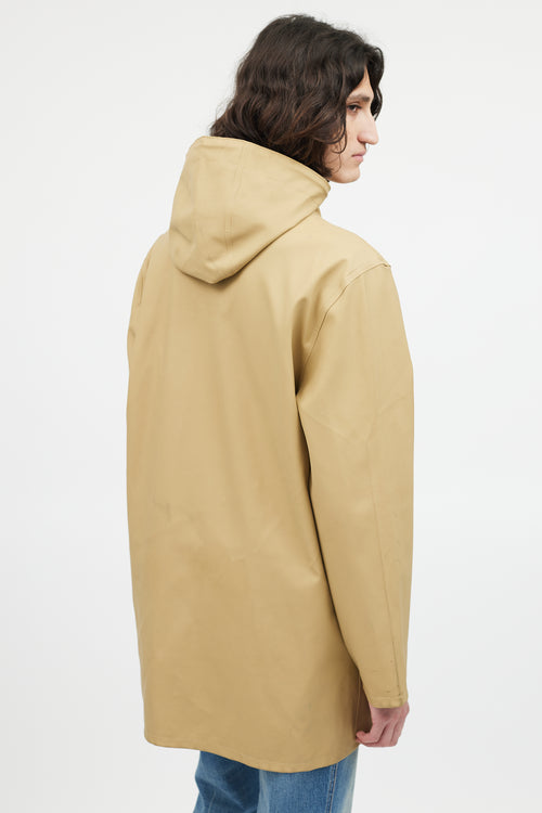 Stutterheim Beige PVC Hooded Rain Jacket