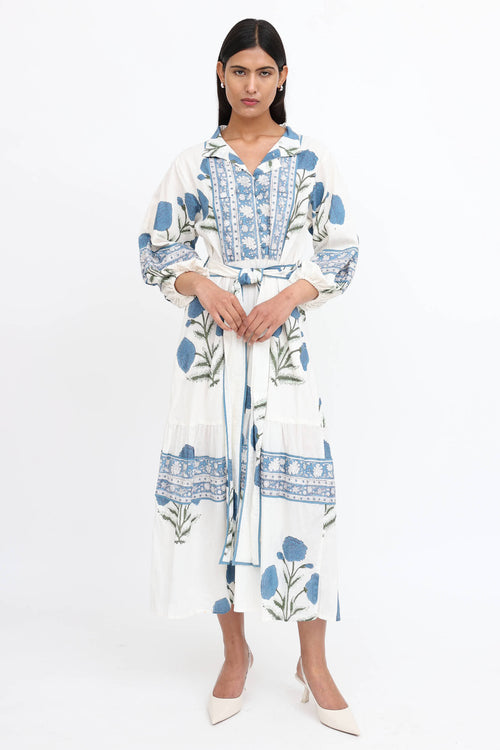 Sue Sartor Flounce Maxi Dress