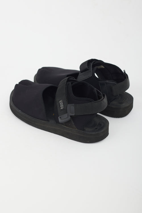 Suicoke Black BITA-V Nylon Sandal