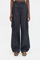 Sunnei Drawcord Wide Leg Jeans