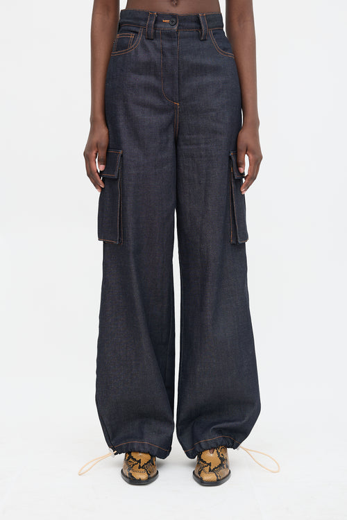 Sunnei Drawcord Wide Leg Jeans