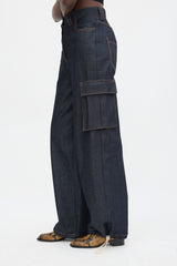 Sunnei Drawcord Wide Leg Jeans