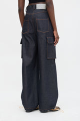 Sunnei Drawcord Wide Leg Jeans
