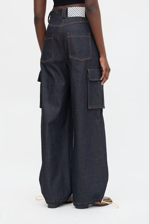 Sunnei Drawcord Wide Leg Jeans