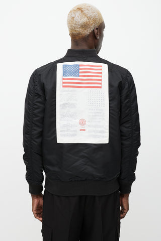 Supreme Black US Flag Reversible Jacket