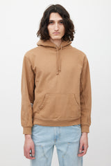 Supreme Brown & White Sleeve Logo Hoodie