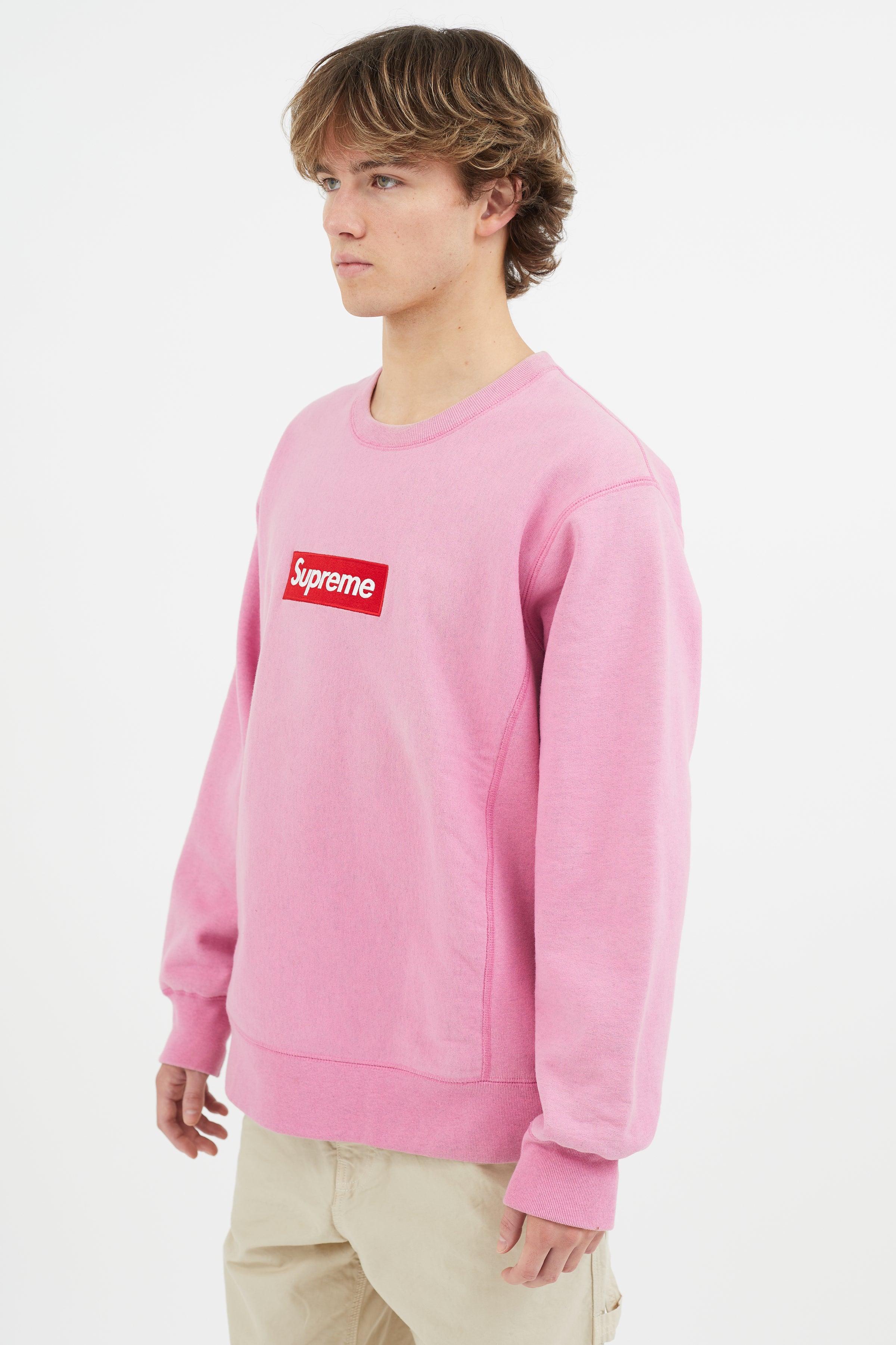 Supreme // Pink Box Logo Sweatshirt – VSP Consignment
