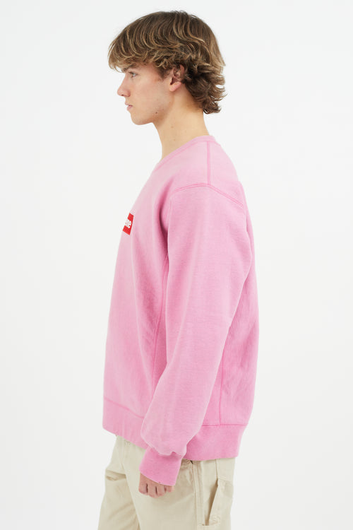 Supreme Pink Box Logo Sweatshirt