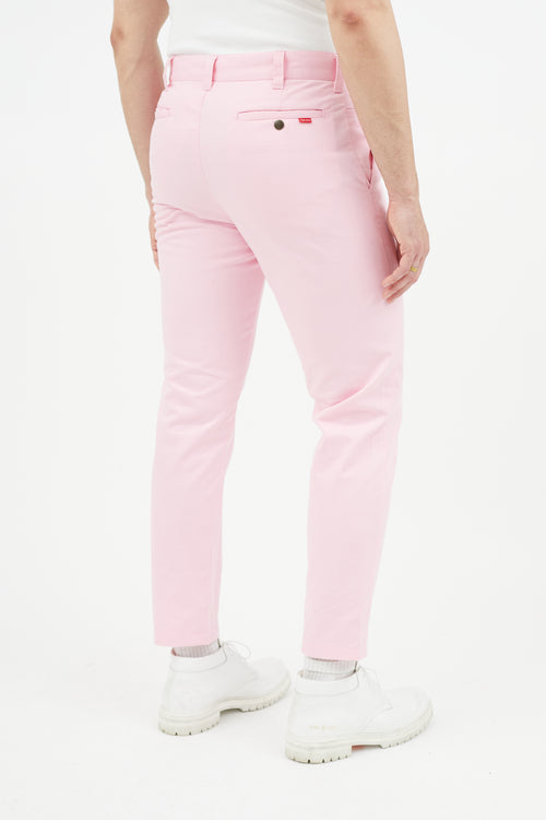 Supreme Pink Slim Trouser