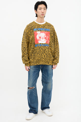 Supreme X Hysteric Glamour Yellow & Multi Printed Crewneck