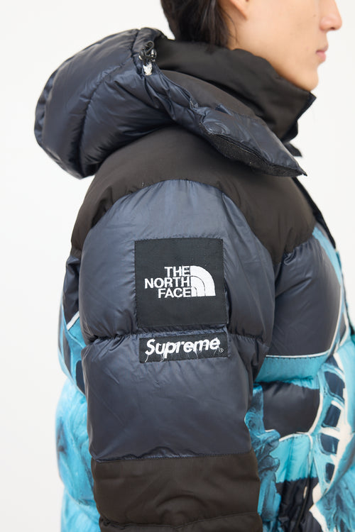 Supreme X The North Face Black & Blue Statue Of Liberty Baltoro Jacket