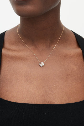 Suzanne Kalan 18K Rose Gold & Crystal Flower Necklace