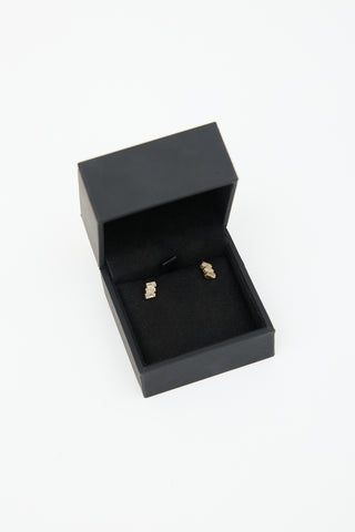 Suzanne Kalan 14K Yellow Gold & White Topaz Stud Earrings