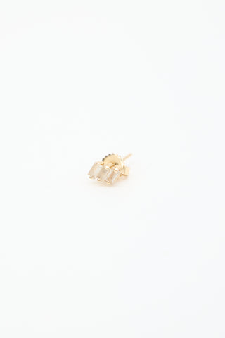 Suzanne Kalan 14K Yellow Gold & White Topaz Stud Earrings
