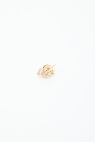 Suzanne Kalan 14K Yellow Gold & White Topaz Stud Earrings