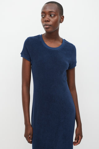 Suzie Kondi Navy Terrycloth T-Shirt Dress
