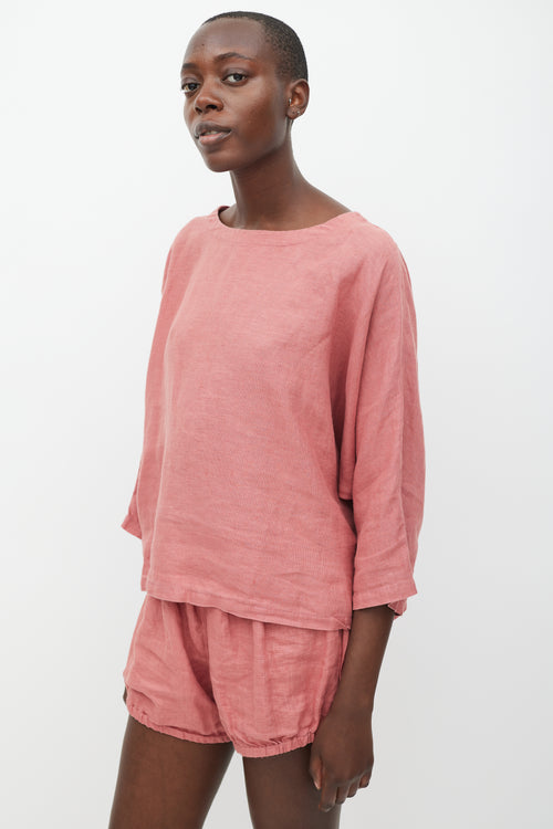 Suzie Kondi Pink Linen Co-Ord Set