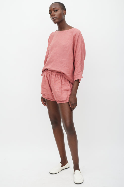 Suzie Kondi Pink Linen Co-Ord Set