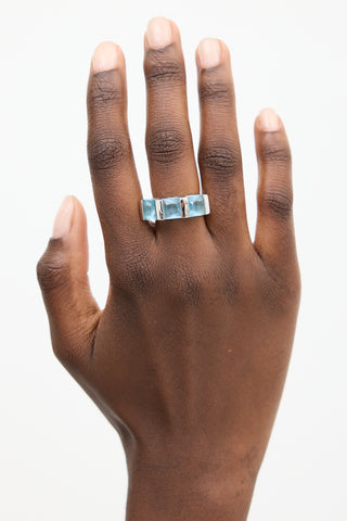 Swarovski Silver & Blue Topaz Ring