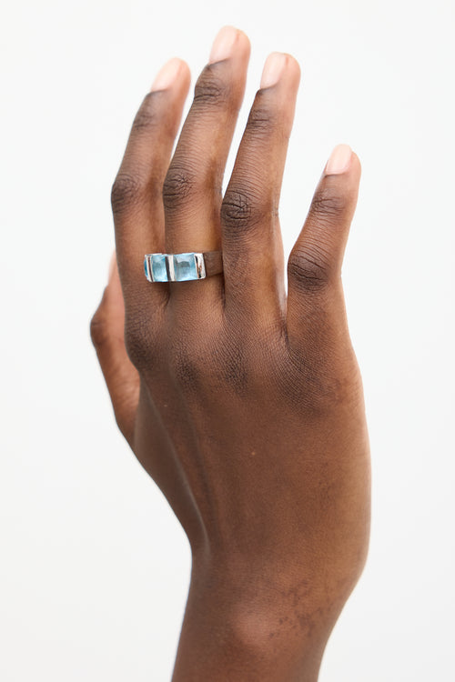 Swarovski Silver & Blue Topaz Ring