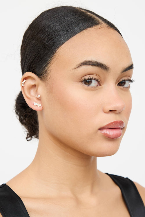 Sydney Evans 14K Yellow Gold Diamond Heart Earrings