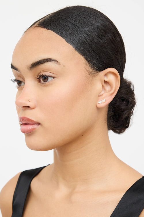 Sydney Evans 14K Yellow Gold Diamond Heart Earrings