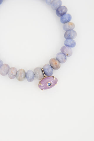 Sydney Evan 14K Gold & Amethyst Evil Eye Charm Bracelet