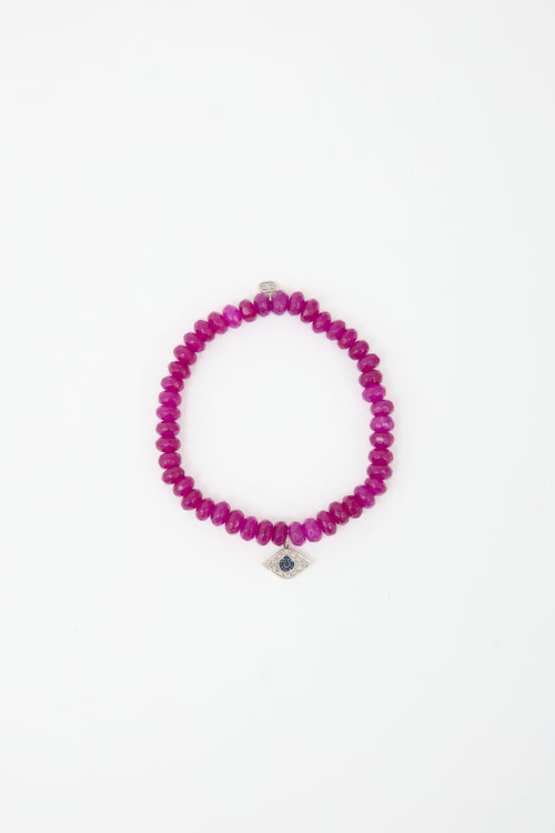 Sydney Evan Beaded Eye Bracelet