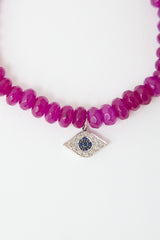 Sydney Evan Beaded Eye Bracelet