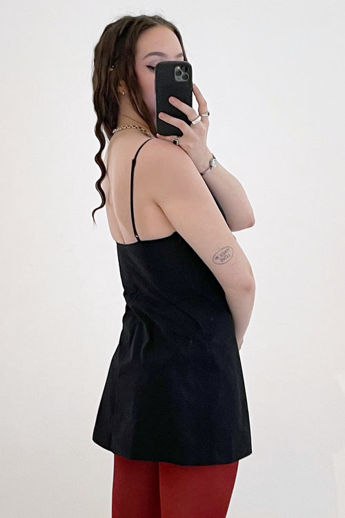 T by Alexander Wang Black Keyhole Sleeveless Mini Dress
