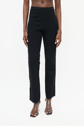 T by Alexander Wang Black & White Logo Trouser