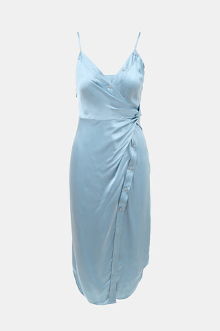 T by Alexander Wang Silk Buttoned Slip Dress