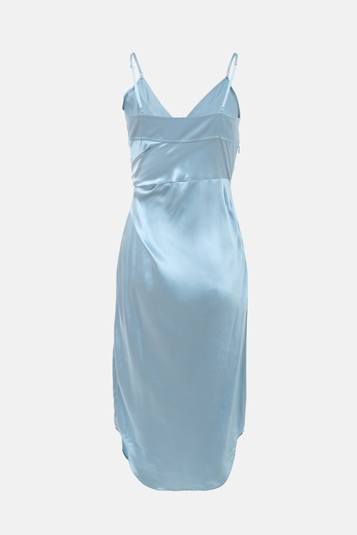 T by Alexander Wang Silk Buttoned Slip Dress