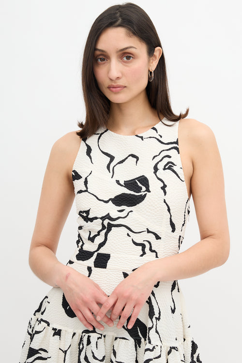 Tanya Taylor Matelasse Floral Jackie Dress