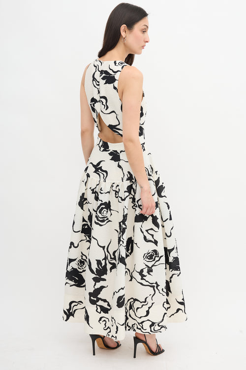Tanya Taylor Matelasse Floral Jackie Dress
