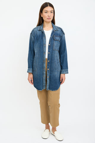 Rachel Comey Medium Wash Denim Shacket