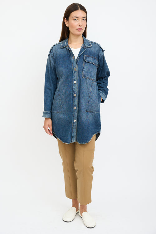 Rachel Comey Medium Wash Denim Shacket