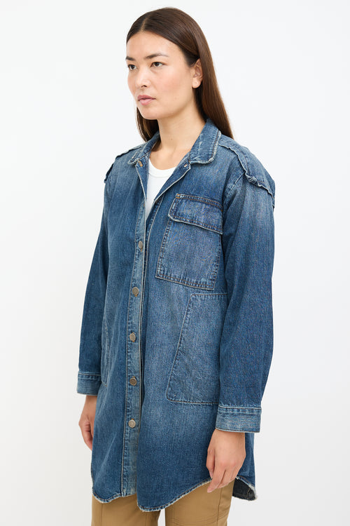 Rachel Comey Medium Wash Denim Shacket