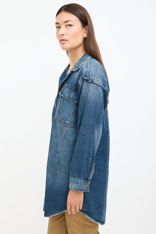 Rachel Comey Medium Wash Denim Shacket