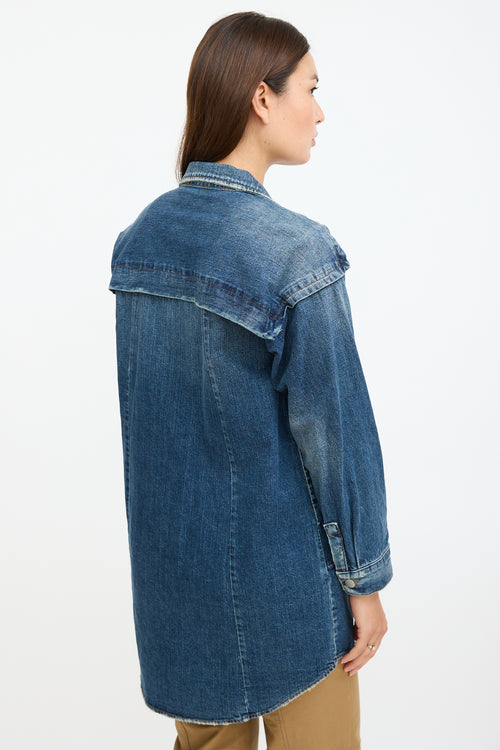 Rachel Comey Medium Wash Denim Shacket