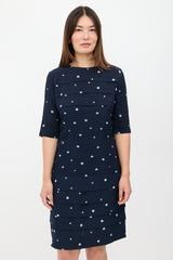 Marni Silk Polka Dot Pintuck Dress
