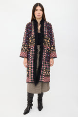Etro Wool Intarsia Duster Cardigan