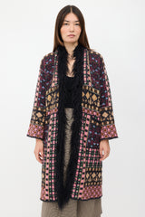 Etro Wool Intarsia Duster Cardigan