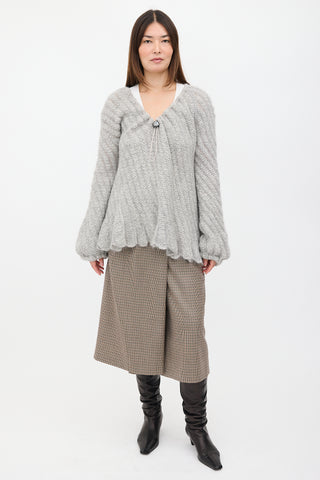 Nina Ricci Wool & Mohair Drawstring Sweater