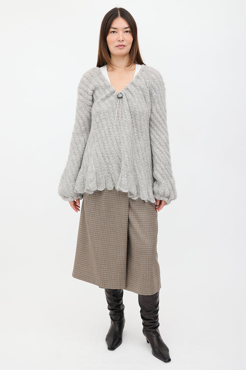 Nina Ricci Wool & Mohair Drawstring Sweater